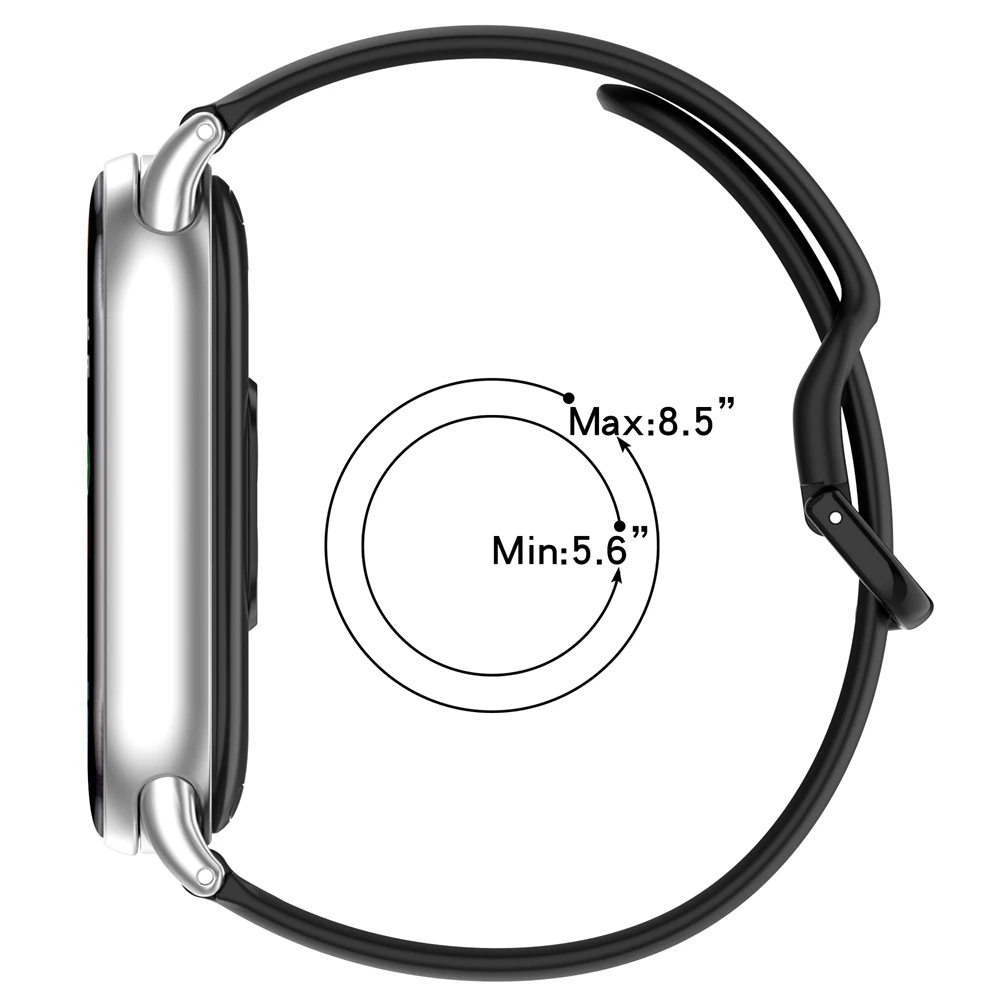 실리콘 범용 네일 버클 스트랩, 헤드 및 프레임 액세서리용 12mm 인터페이스 너비와 호환 가능
