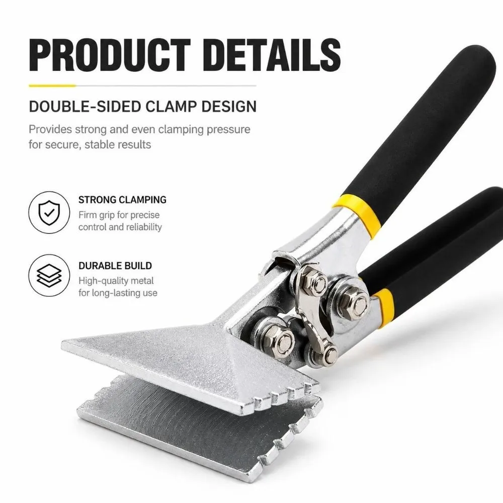 6 Inch Offset Hand Seamer Pliers Multifunctional Straight Jaw Metal Bending Pliers Flattening Design Ergonomic Handle