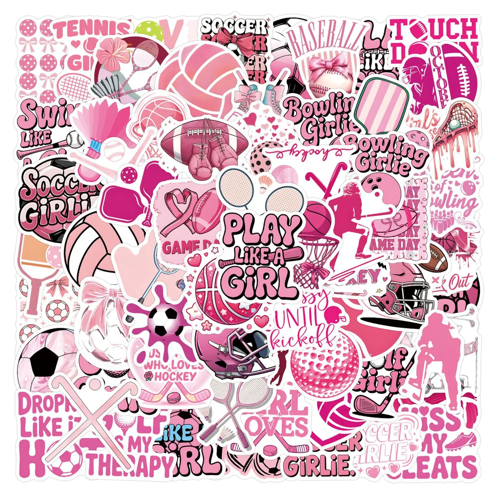 

55/110PCS Cartoon Mixed Ball Sticker Creative Decoration Mobile Phone Case Water Cup Skateboard DIY Waterproof Sticker Kids Toys