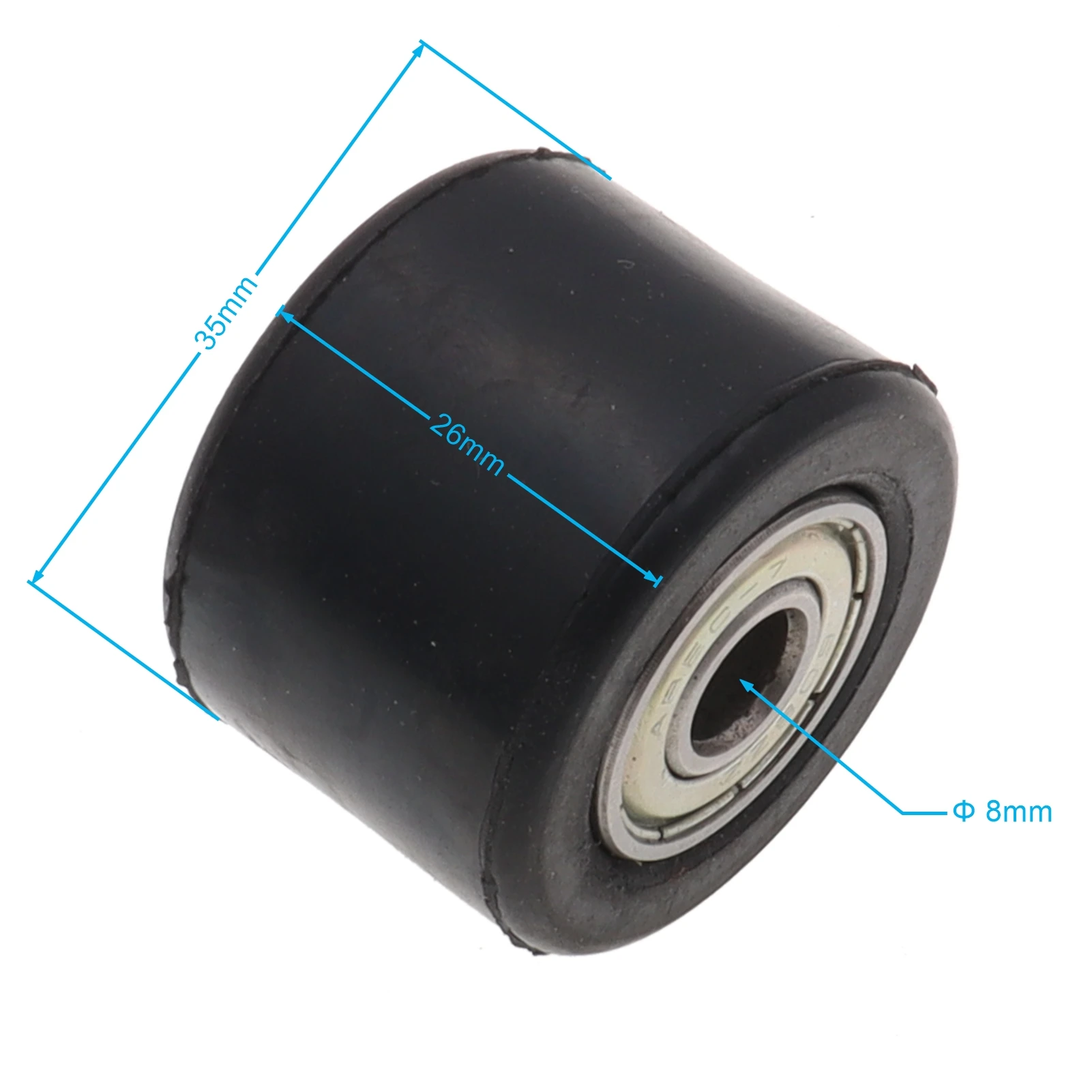 8mm Drive Chain Roller Pulley Wheel Slider Tensioner Wheel Guide with M8*45mm Screw for Motorized Pit Bike Motorcycle