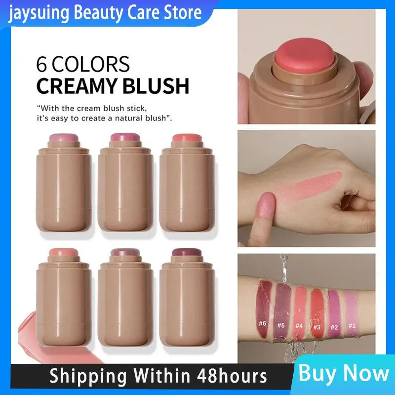 Multi-use Blush Stick For Lips Cheeks Long-lasting Contouring Portable Pocket Blush Soft Natural Flushed Makeup Pocket Size