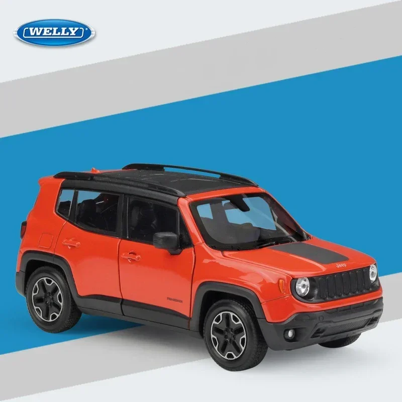 

WELLY 1:24 Jeep Renegade Trailhawk Simulation Alloy Car Model - Suitable for Children's Toys and Collections