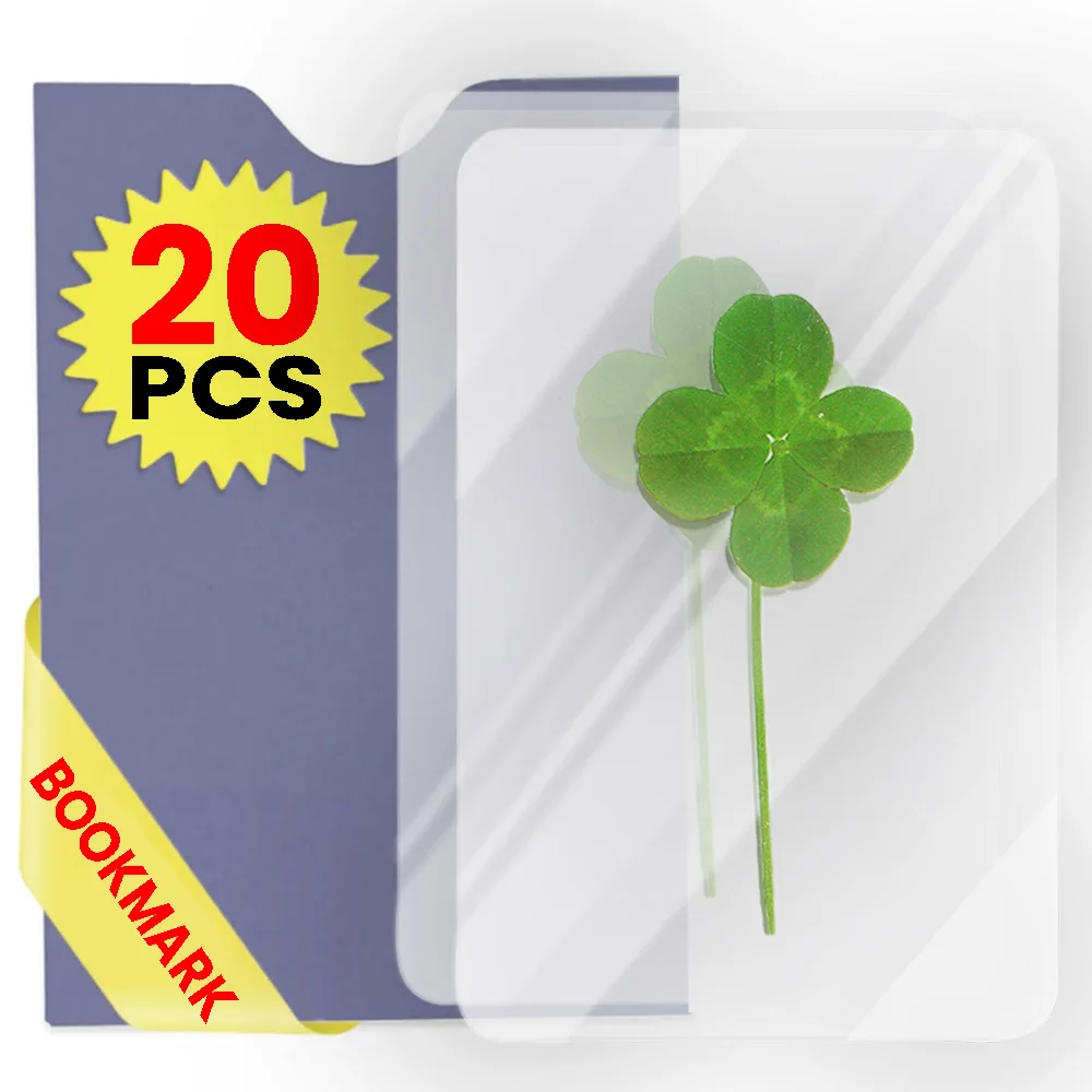 

20-1 шт. прозрачные открытки Lucky Four-Leaf Clover, открытки с пожеланиями, идеально подходящие для праздничных подарков, закладки, украшения для лучшего друга