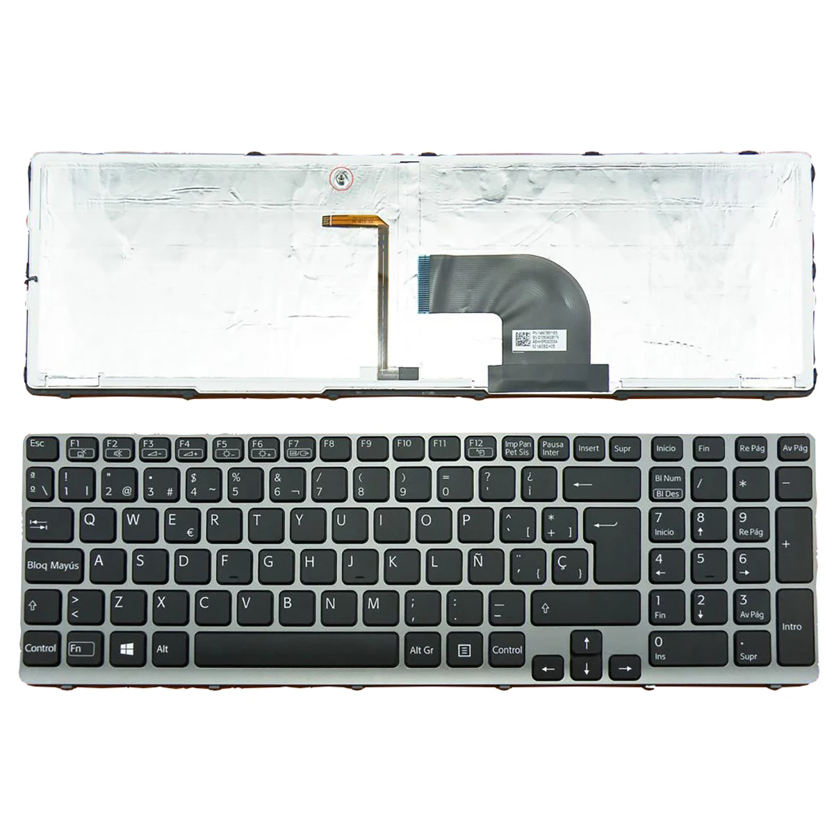 Imagem -02 - Orig Peças do Portátil para Sony Vaio Sve15 Sve15 Sve151 Sve1511 Sve171 Sve1712 Sve1713 Preto sp Teclado Retroiluminado V133946dk3sp Novo