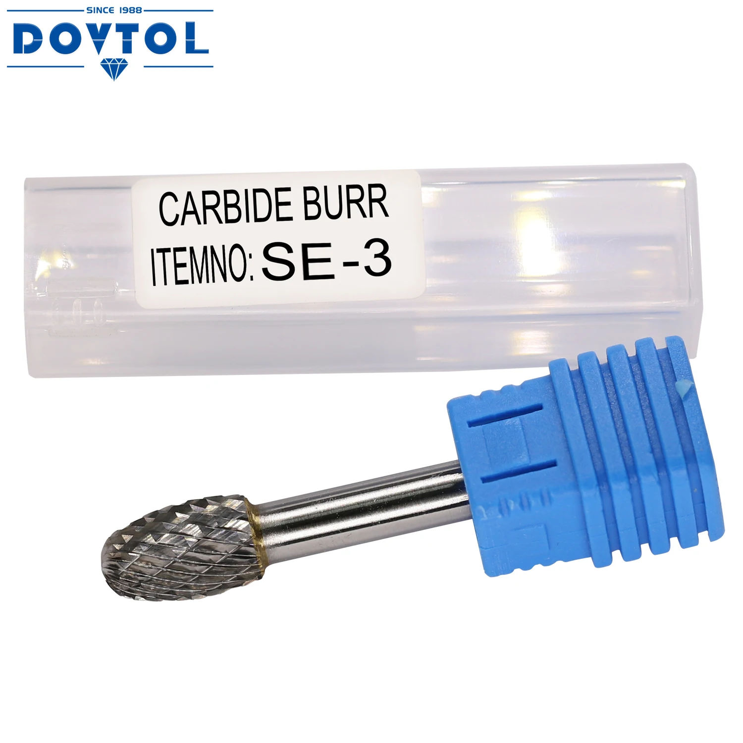 

SE-3 Tungsten Carbide Burr Rotary File Oval Egg Shape Double Cut with 1/4''Shank for Die Grinder Drill Bit