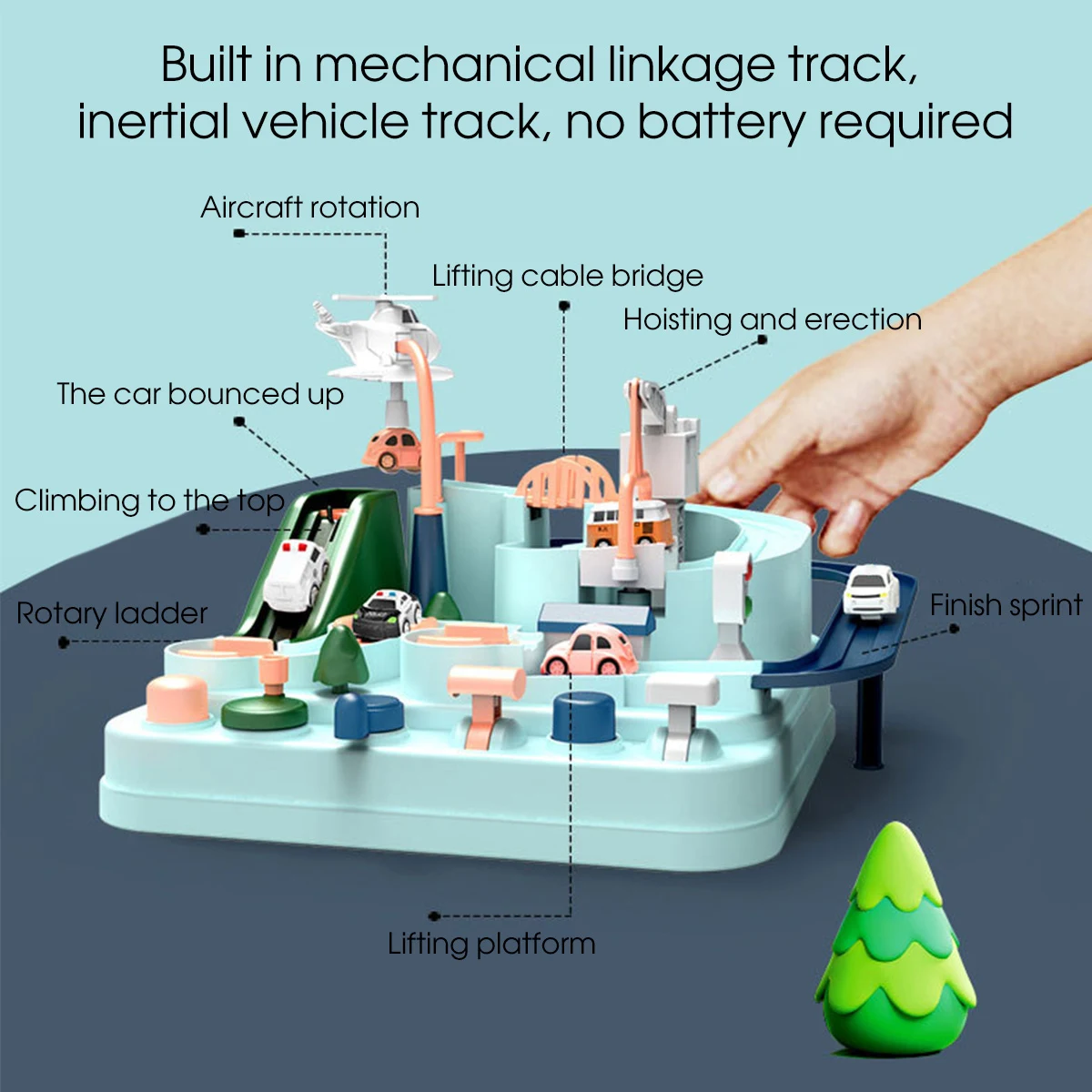 Car Adventure Toys Large Race Track City Rescue Toy Set Educational Car Rescue Racer Game Montessori Car Toy Boys Christmas Gift