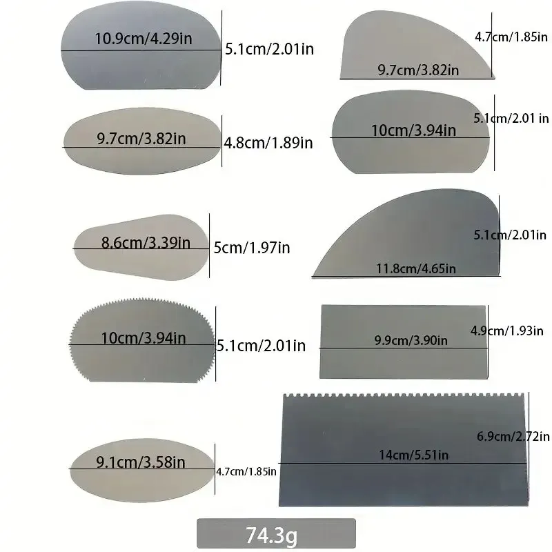 Raschietto in acciaio inossidabile per riparazione ceramica raschietto per fanghi di olio strumento per scolpire l\'argilla raschietto per fanghi