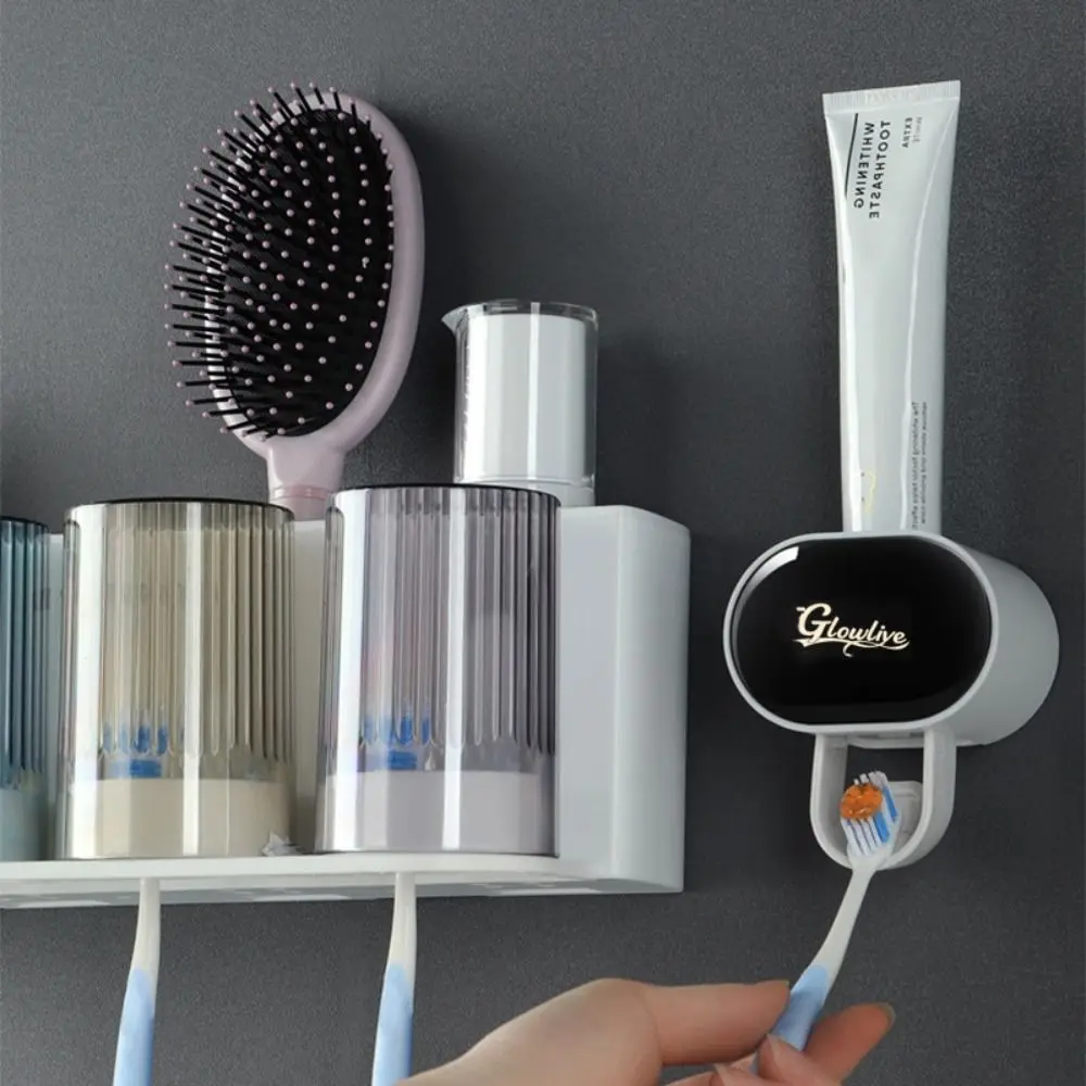 Automatic Toothpaste Dispenser Plastic Toothbrush Holder Home Bathroom Dust-proof  Toothpaste Squeezer Dental Cream Dispenser