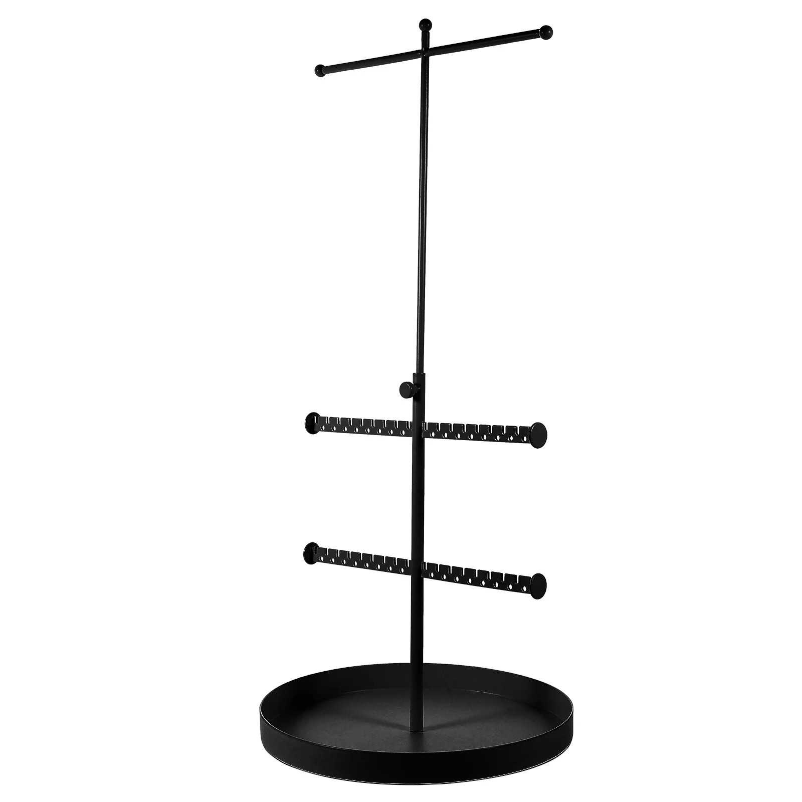

Iron Jewelry Stand Telescopic Tabletop Organizer For Earrings Rings Necklaces Bracelets Display Rack Storage Holder