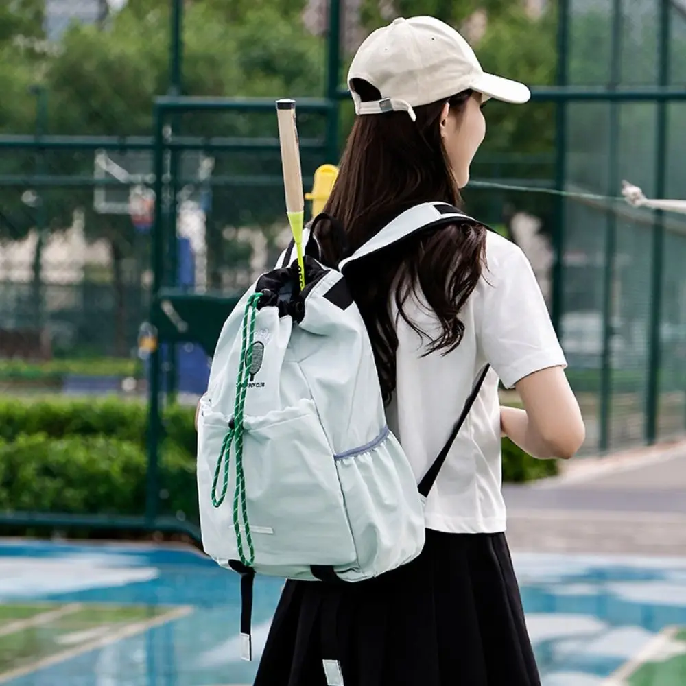 Large Capacity Sport Racket Storage Backpack Lightweight Nylon Fitness Shoulder Bag Badminton Korean Style