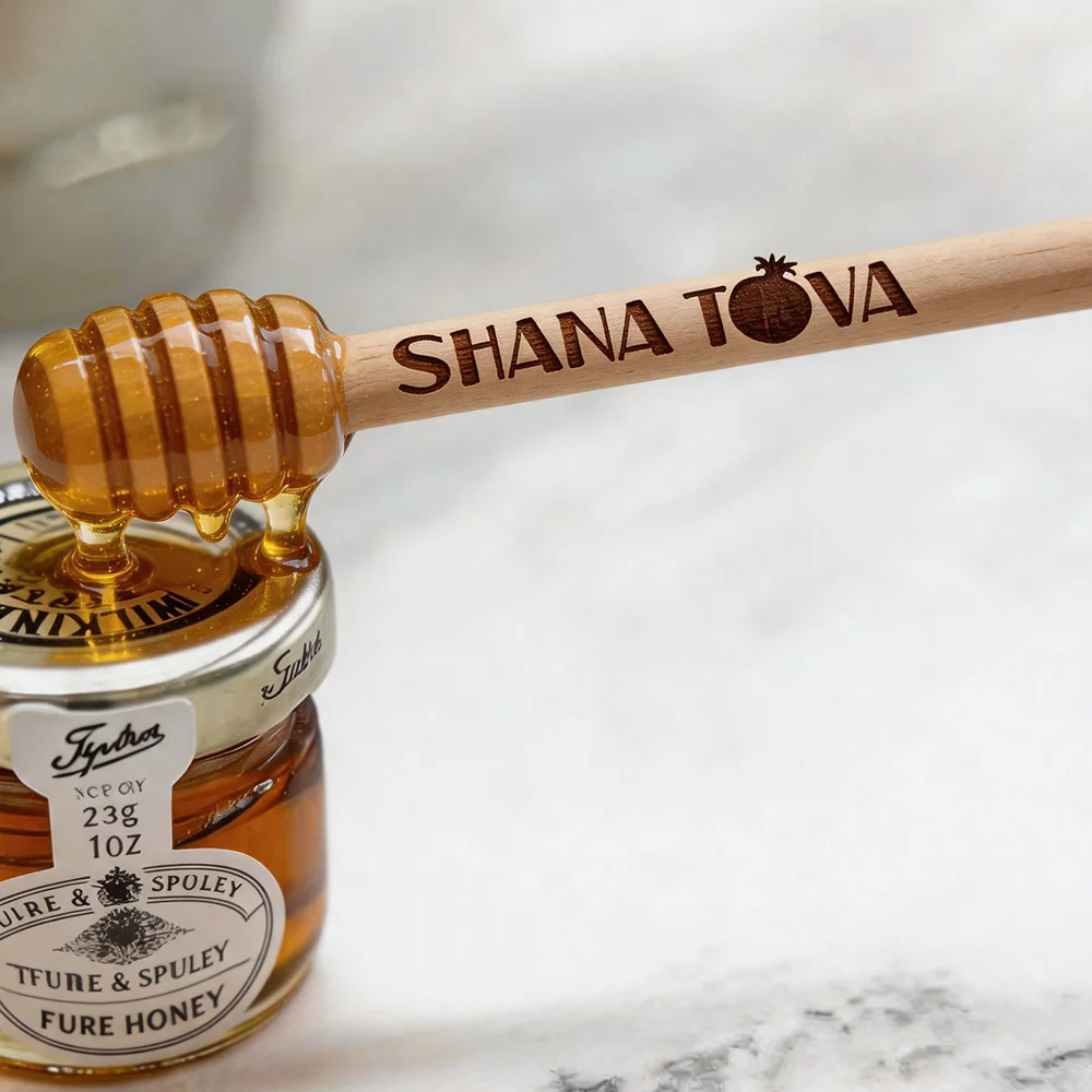 10PCS Rosh Hashanah Apple Honey Dipper Ornaments Shana Tova Traditional Jewish New Year Table Decor Holiday Party Favor Supplies