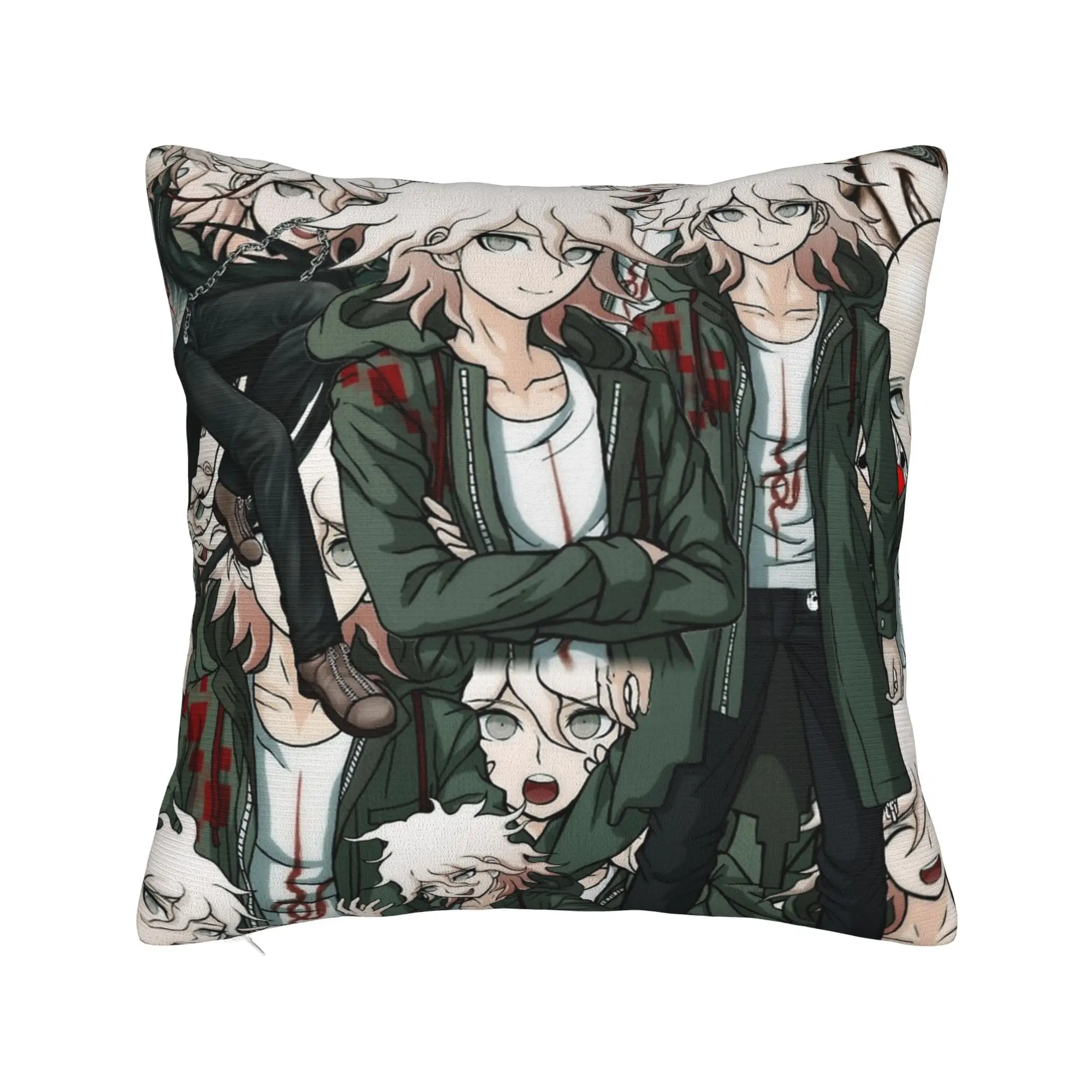 Nagito Komaeda Anime Pillowcase Printing Cushion Cover Decoration Pillow Case Cover Bedroom Zippered