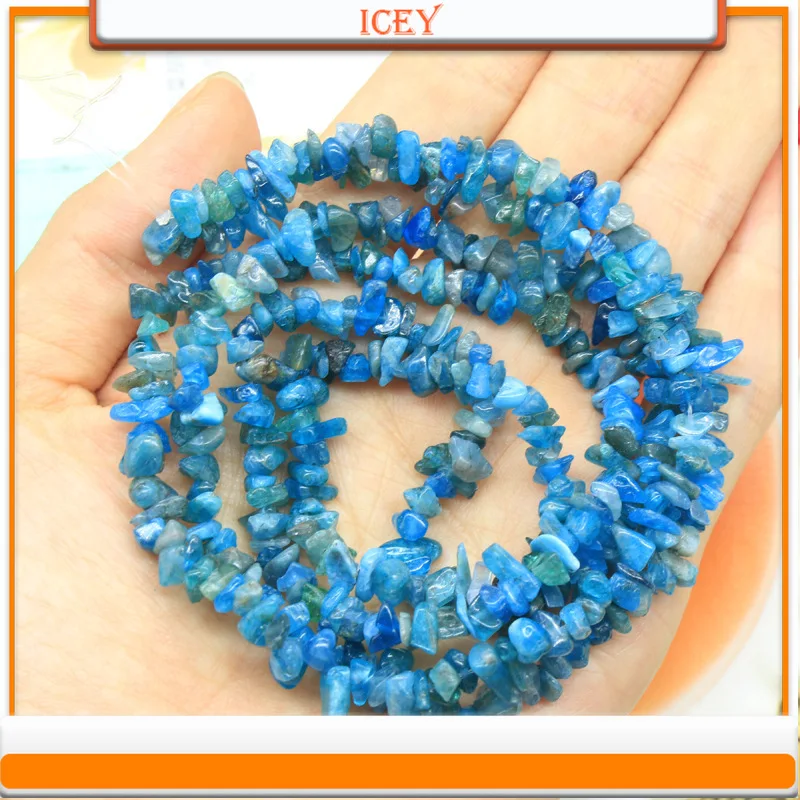 10g Blue Phosphorus Porous Crushed Stone Irregular Shaped Stone Scattered Bead Semi-finished Bracelet Necklace DIY Accessories