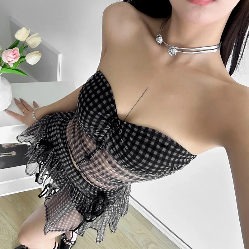 

Лето 2023, новая женская одежда, однотонный облегающий жилет с запахом груди, модная юбка с высокой талией, комплект Cw63784