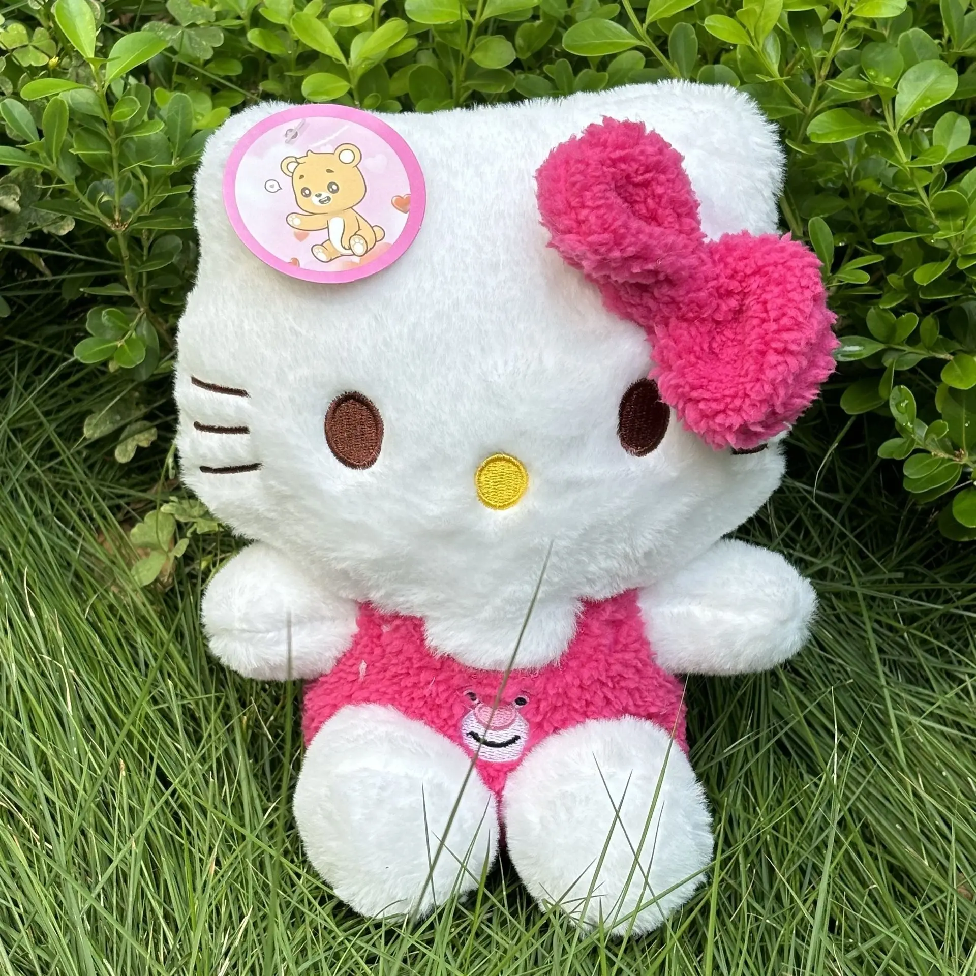 23cm kawaii olá kitty boneca de pelúcia anime animais de pelúcia brinquedos dos desenhos animados kitty gato decorações do quarto acessórios presente aniversário