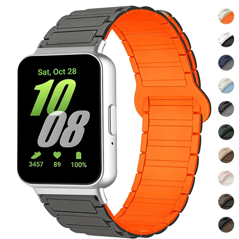 Magnetic Strap for Samsung Galaxy Fit 3 Sport Silicone Watch Band for Samsung Galaxy Fit3 Accessories Correa Men Women Bracelet