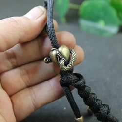 Desire Snake Female Genitalia Apple Figure EDC Outdoor Paracord Beads Retro Brass Umbrella Rope Woven Lanyard Pendants For Knife