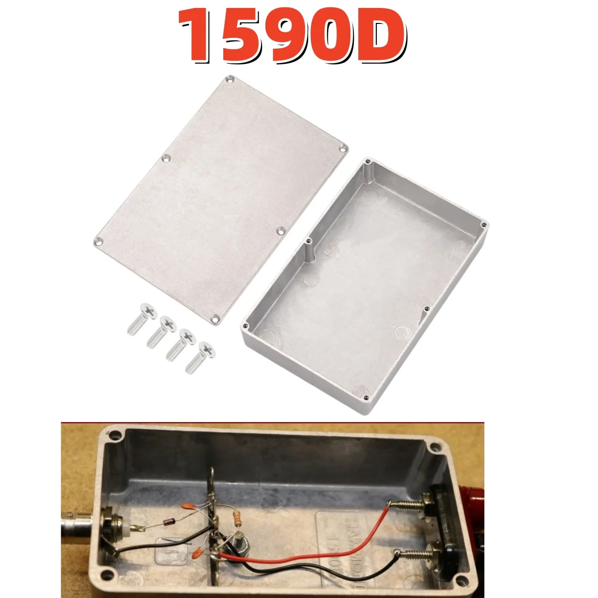 Miwayer 1590D(188*119*56.5mm) حاوية ألومنيوم لدواسة تأثيرات الجيتار - حافظة معدنية شديدة التحمل، صندوق تأثير قوي يمكنك صنعه بنفسك