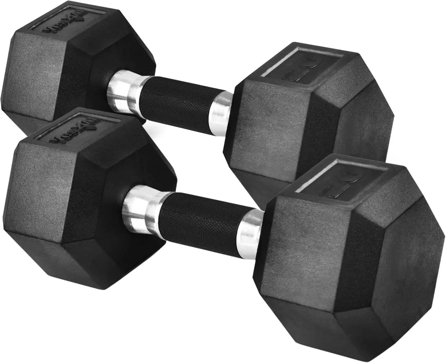 Mancuernas Hexagonales con Agarre de Goma - Pesas Antideslizantes de 5-50 LBS (Par/Set) para Ejercicio en Casa