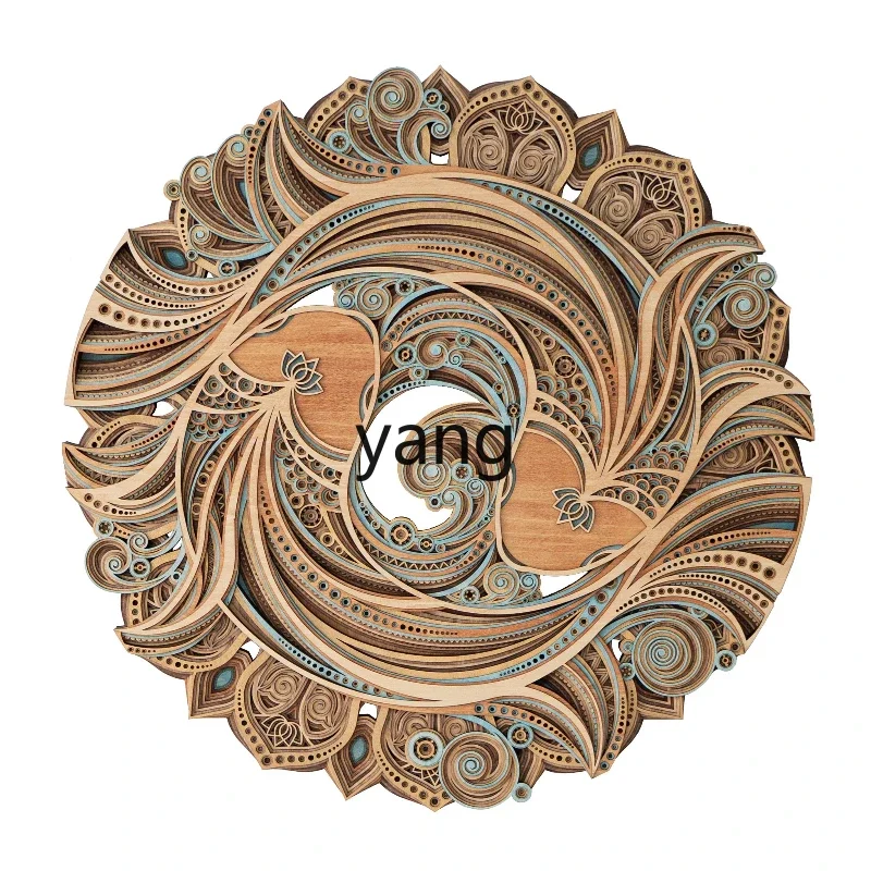 LT new Chinese wall decoration living room background decoration wall hanging dining room three-dimensional decorative painting