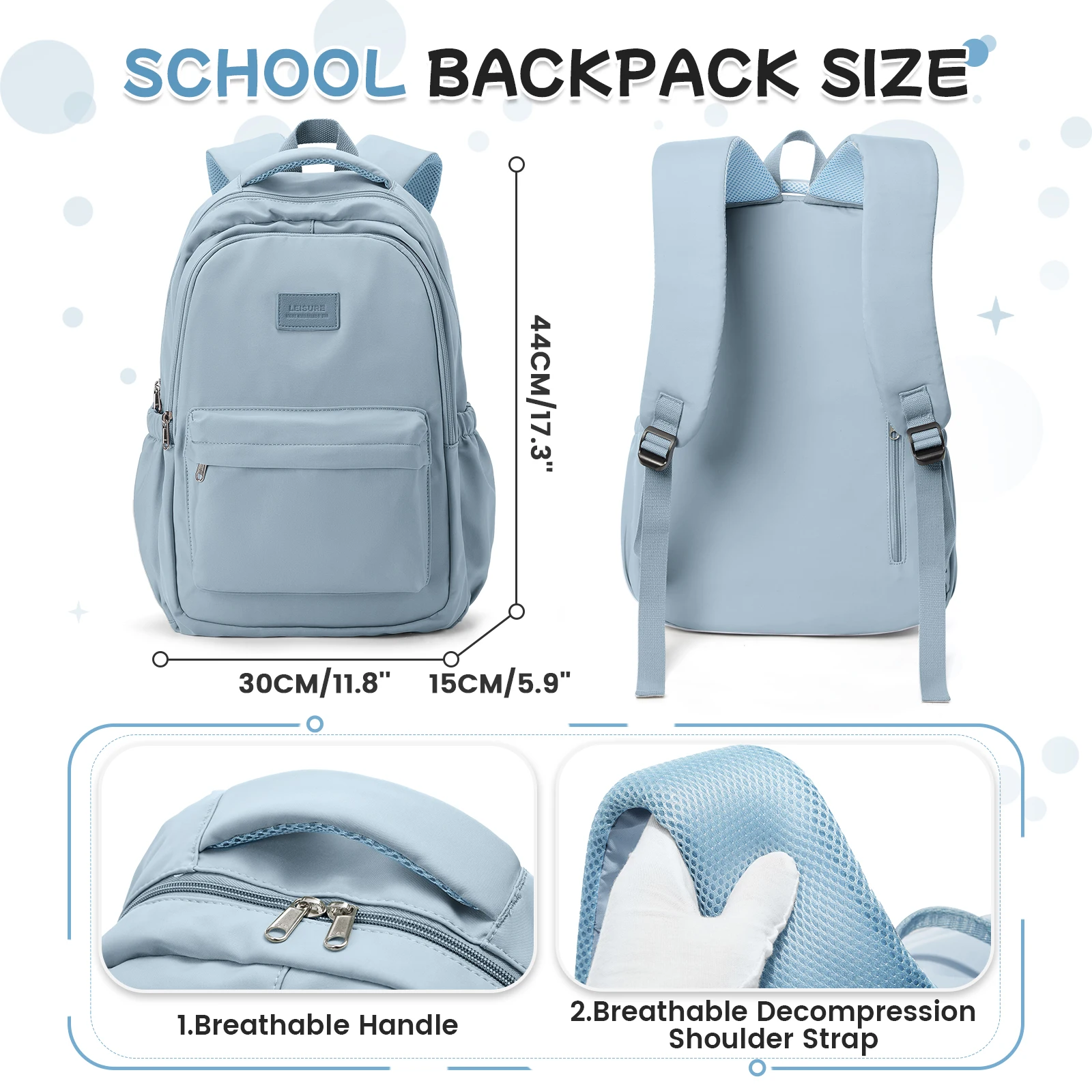 حقيبة ظهر جامعية عصرية جديدة ذات سعة عالية، حقيبة مدرسية عصرية للكمبيوتر المحمول، حقيبة كتب لطيفة للسفر في المدرسة الثانوية حقيبة ظهر كاجوال #1