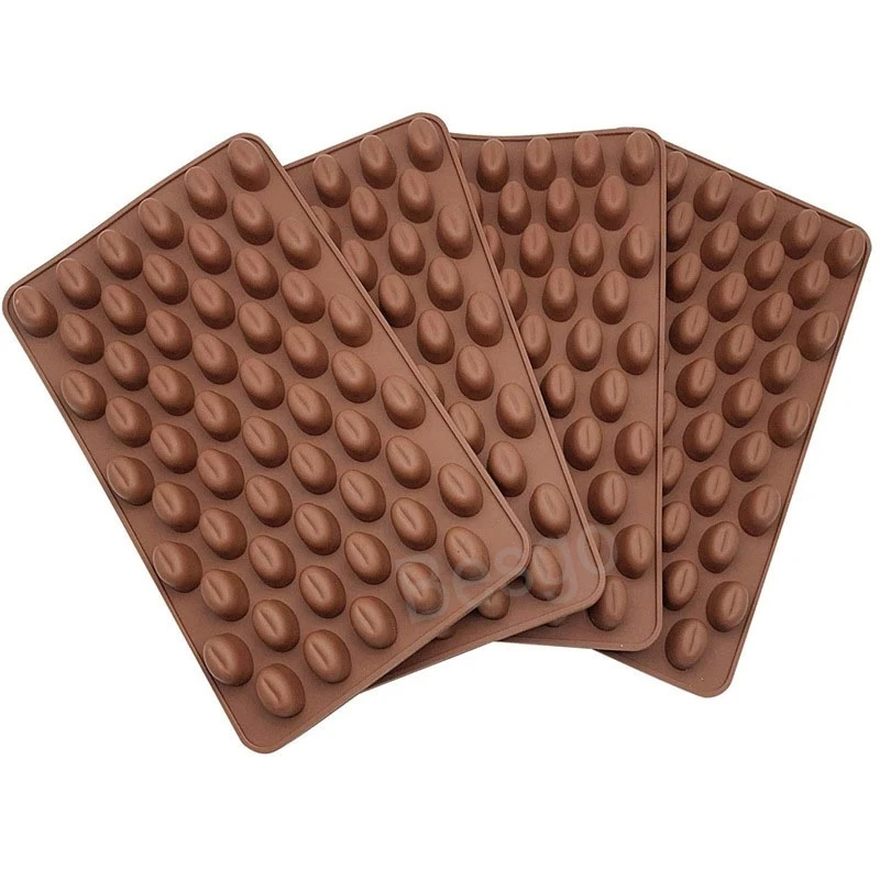 Silicone Coffee Beans Moulds Mini Chocolate Beans Mold Jelly Candy Mould Cake Ice Cream DIY Molds Kitchen Baking Tool Moldes De