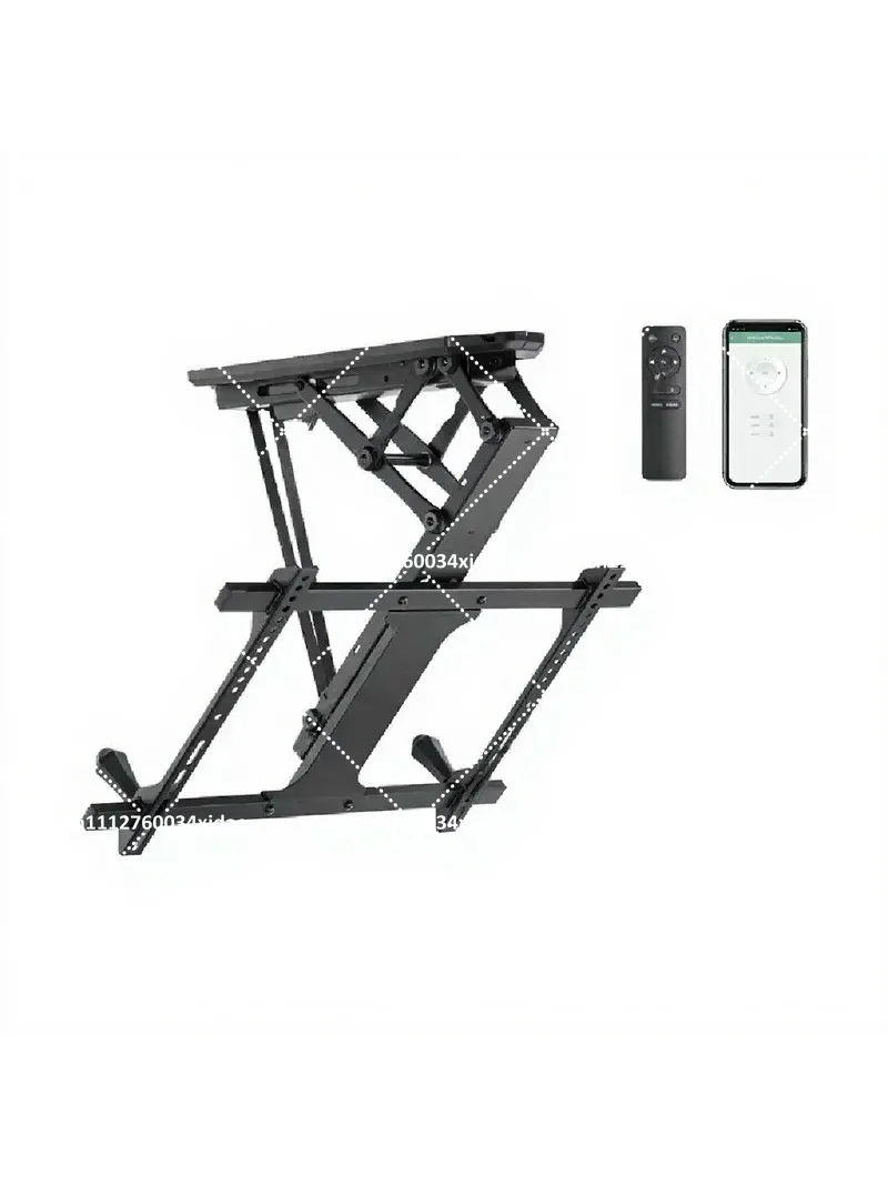 Remote Control Electric Motorized TV Wall Ceiling Mount, Adjustable Tilt Flip Down, Smart Fit for Most TVs