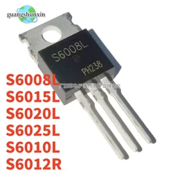 10 pz S6008L S6015L S6020L S6025L S6010L S6012R TO-220 SCRS nuovissima qualità100 %