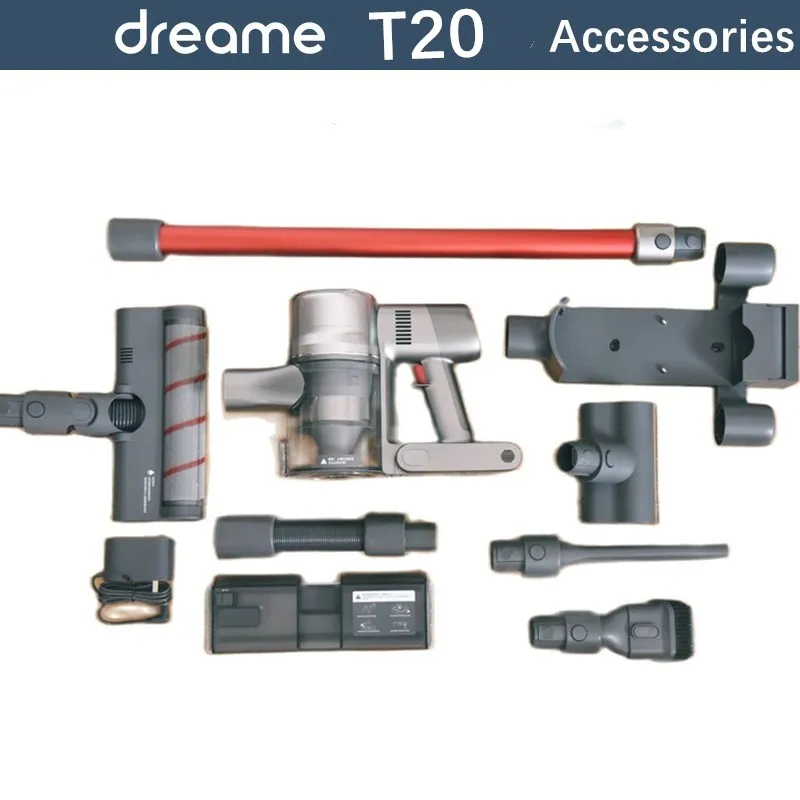 Original Dreame T20 Accessories HEPA Filter Roller brush Motor Dust cup Tube Host Main  Charging base