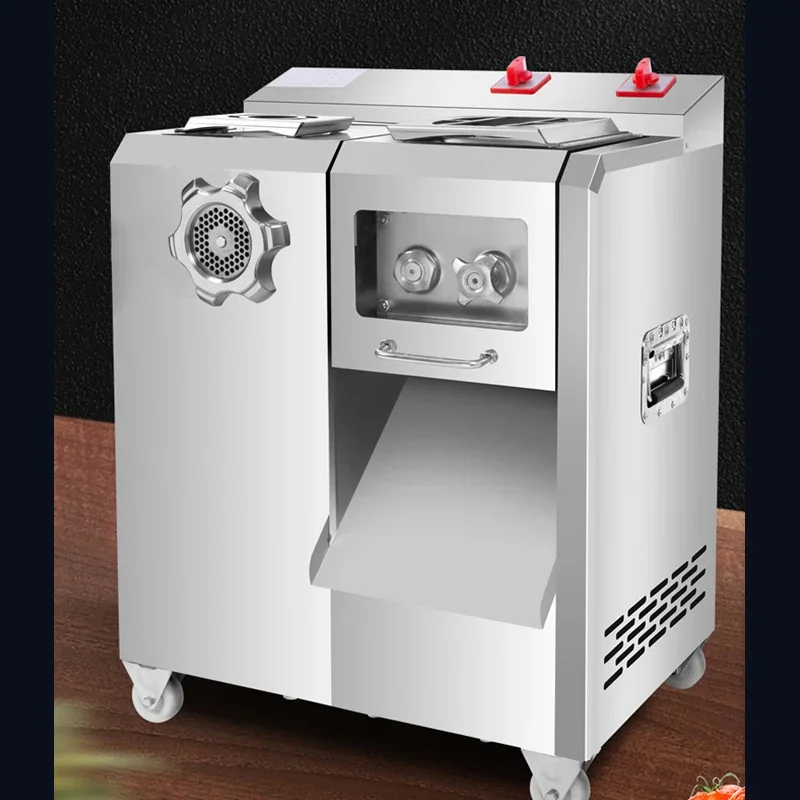 

Electric Meat Cutter Stainless Steel Meat Cutting Machine Automatic Cut Pork Meat Grinder 220v