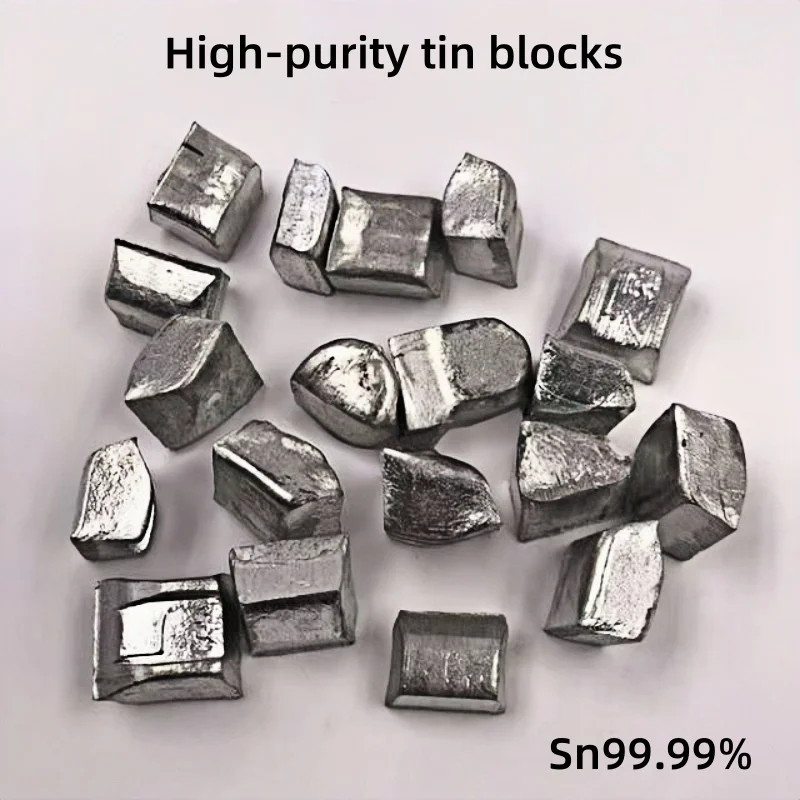 Sn99.99% Pure Tin Block Particles Lead-Free Non-Toxic Environmental Protection Tin Elemental for Scientific Research Experiments