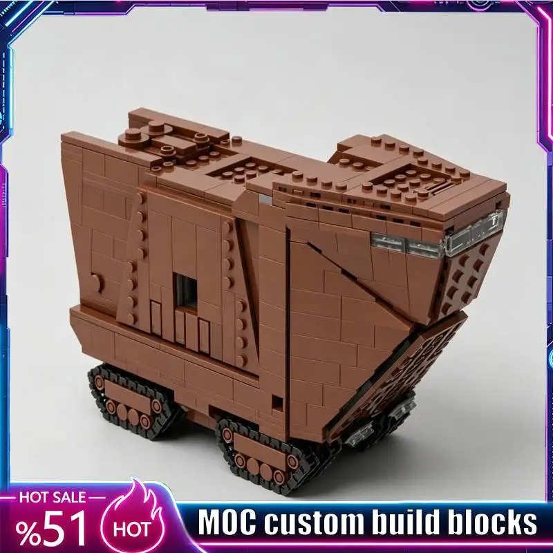 868PCS Sandcrawler Vehicle Model Custom Building Blocks DIY Educational Assembly Birthday Christmas Home Collection Display Gift
