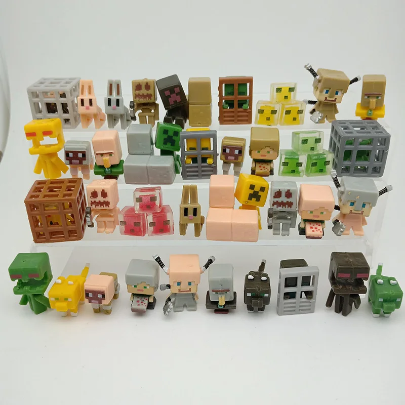 36pcs/set Multi-style 2.5cm Mini Robot Game Building Block Toy My-World Kids Action Figures Toy Birthday Christmas Gift