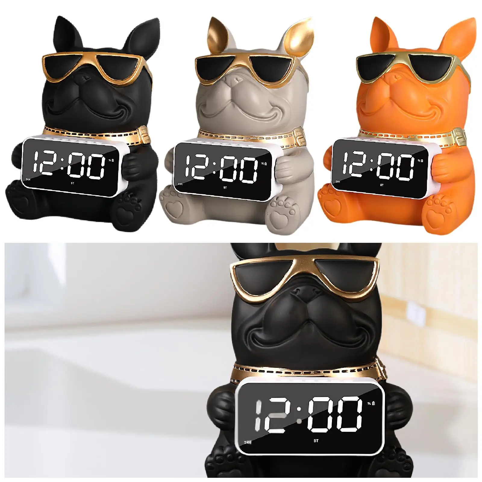 

Digital Alarm Clock Desk Speaker Case Organizer Dresser Dog Tissue Box Cover