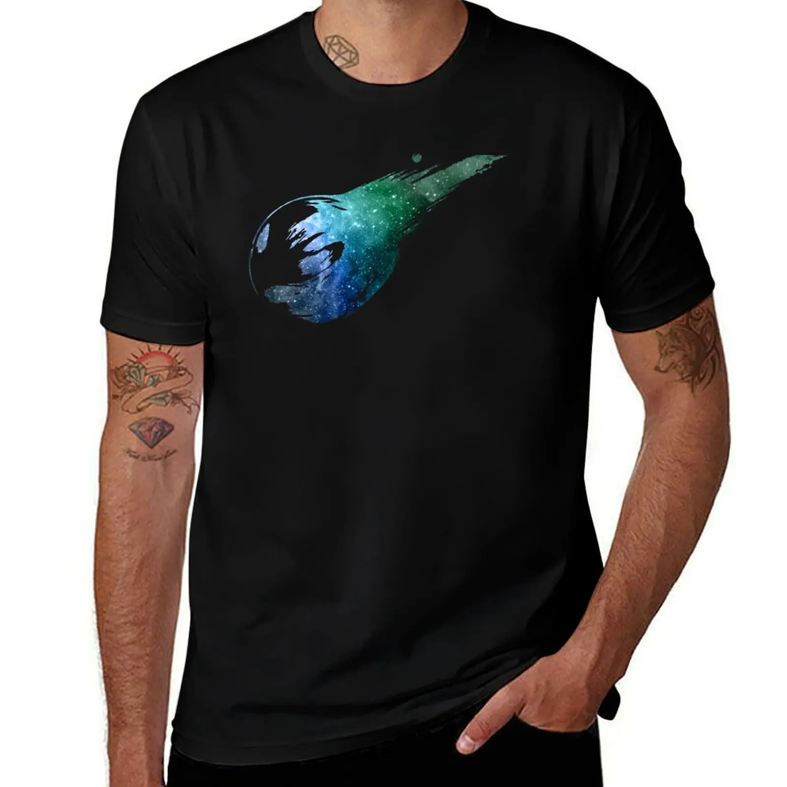

Galaxy FF7 Black T-Shirt anime clothes gifts for boyfriend affliction shirts shirts graphic tee mens graphic t-shirts