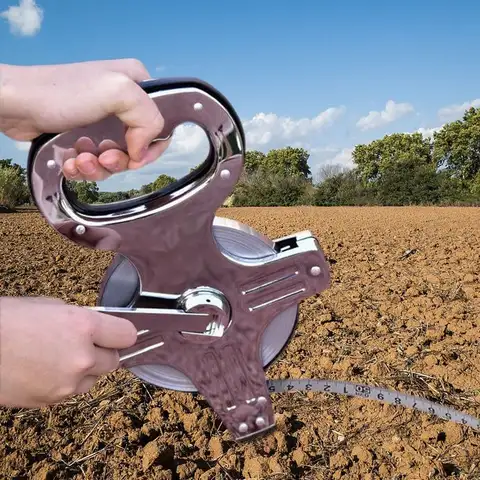 100M Portable Steel Frame Ruler Metric Scale Stainless Steel Ruler Measuring Tape Tools For Daily Home Use Measurements