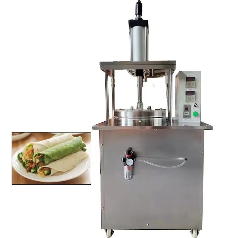 Stainless Steel Tortilla Maker 20cm Diameter Pancake Cooking Machine   for Peking Duck Cake Flatbread Baking