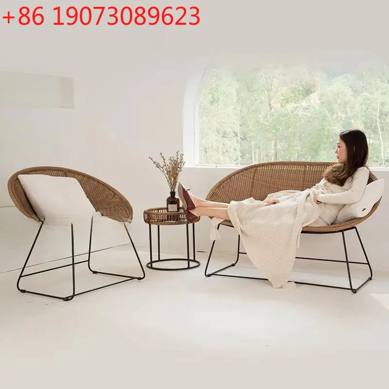 

Simple Modern Outdoor Rattan Sofa With Coffee