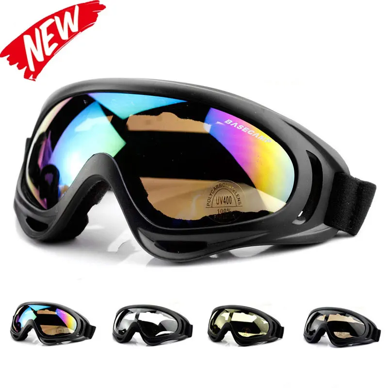 Outdoor Sport Goggles Cycling Motorcycle Goggles Soft Adjustable Safety Ski Sports Glasses Goggles for Men Women