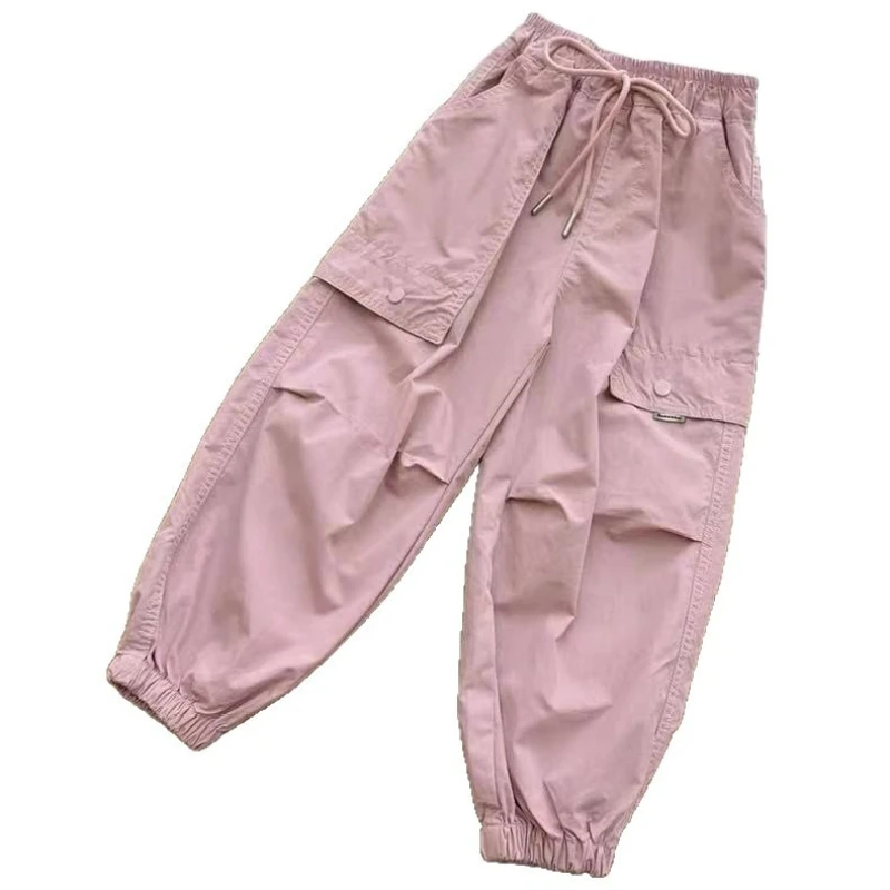 

Unisex Kids' Stylish Minimalist Cargo Pants Sports Tapered Pants – Versatile Casual Spring/Fall Long Trousers for Boys & Girls