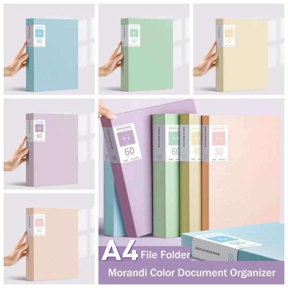 

Desktop Storage A4 File Organizer Large Capacity Multifunctional Document Organizer Dustproof Morandi Color Document Holder