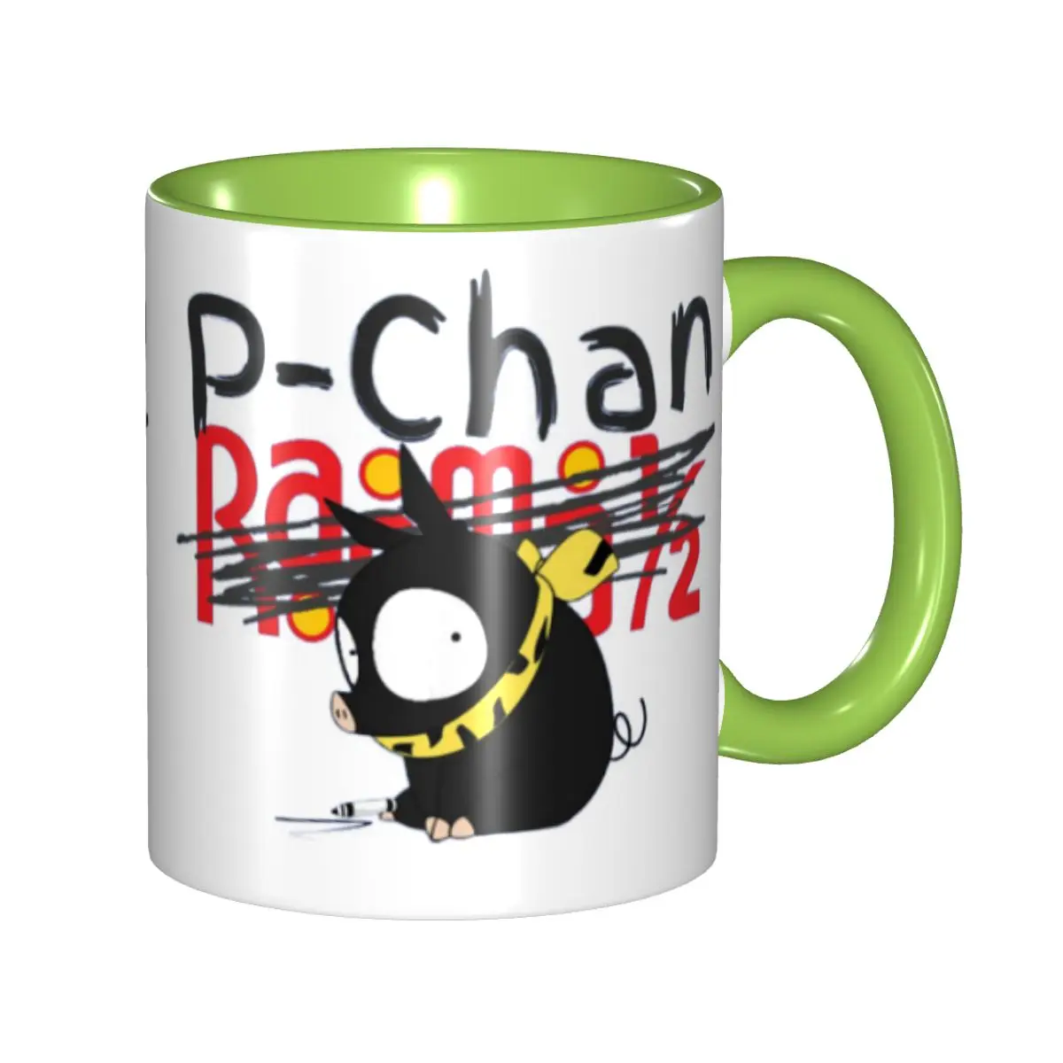 P-Chan Ranma 12 Mug Funny Ceramic Coffee Cups Tea Mugs Milk Cup Drinkware Gift for Woman Man DIY Custom