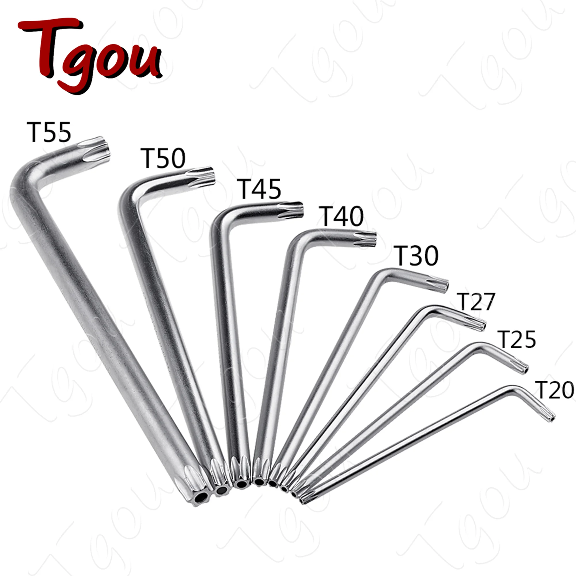 Tgou Wrench Tool T20 T25 T27 T30 T40 T45  T55  Appliance Bicycle Motorcycle Repair Hand Tool Hex Torx Star L-Shape Plum Spanner view 2