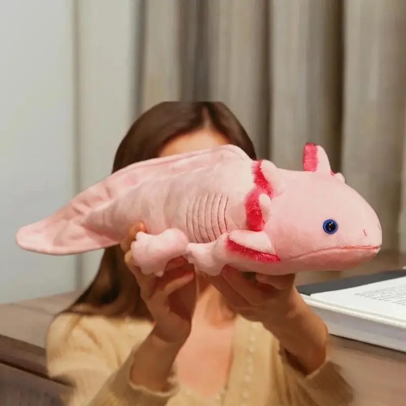 

Kid's Gift Long Cushion, 23/45cm Colorful Axolotl Stuffed Pillow, Appeasing Fuzzy Fish Plush Toy