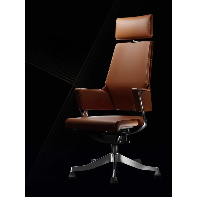

Genuine Leather Chair Computer Office Light Luxury Executive Chair Ergonomic Boss Chair