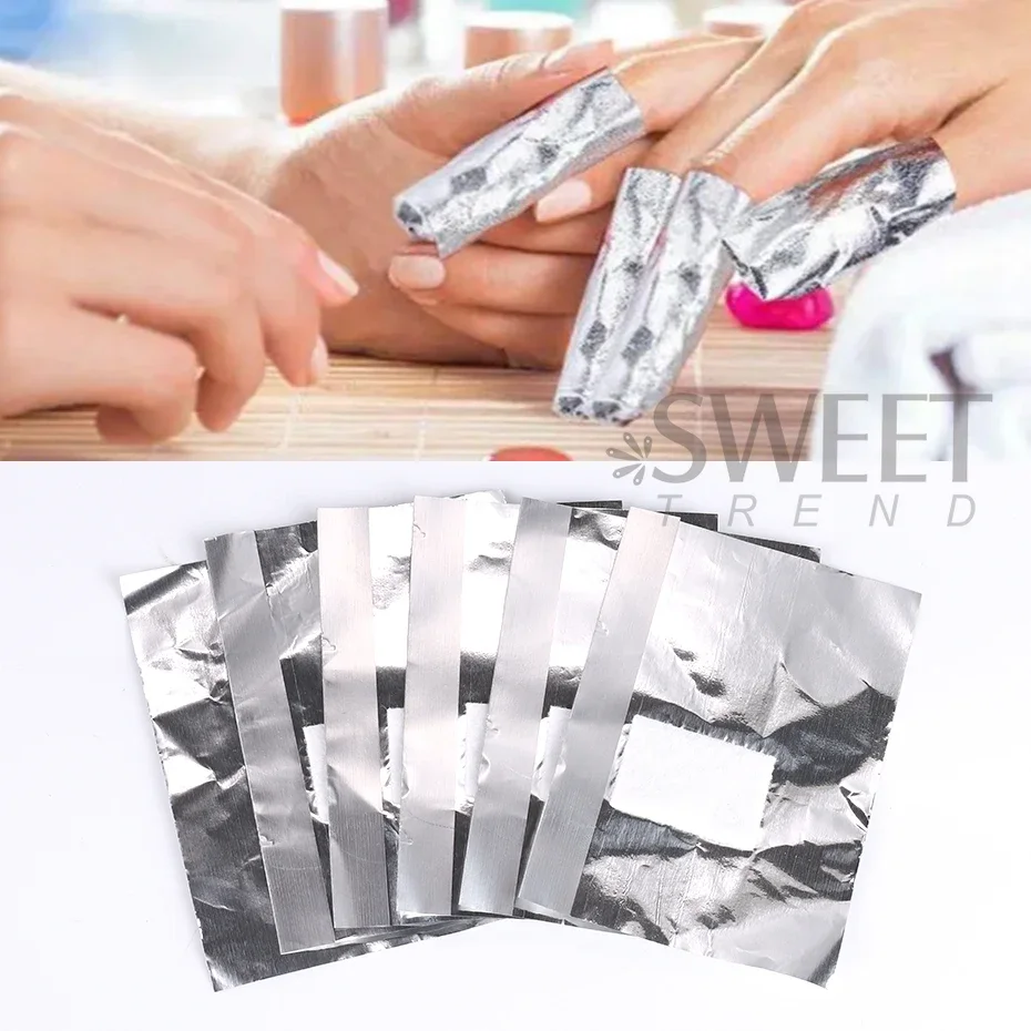 50/100pcs Aluminium Foil Nail Art Soak Off Polish Nail Removal Wraps Nail Towe Professionall Gel Polish Remover Manicure Tools