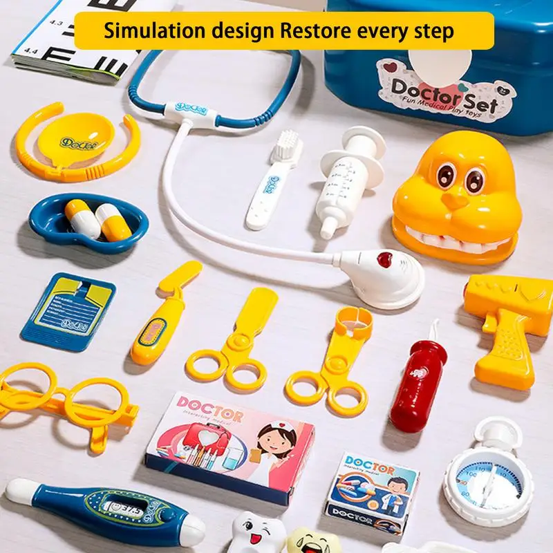 مجموعة طبيب لعبة التظاهر للأطفال ، ألعاب لعب الأدوار ، ملحقات المستشفى ، مجموعة طبية ، أدوات ممرضة ، حقيبة ، ألعاب للأطفال ، الفتيات ، هدية