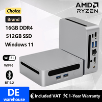 Mini PC Laptop AMD Ryzen 5 4600H up to 4.0 GHz 16GB DDR4+512GB SSD Support 8K 3 Screens Display WiFi 6 Windows 11 Computer