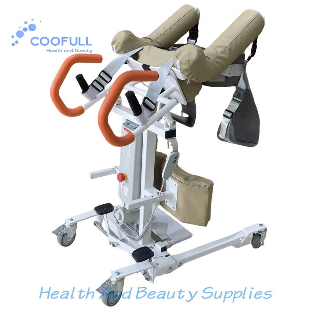 Coolfull Electric Back Carry Patient Transfer Machine With Safety Straps for Elderly Disabled Home Nursing Bath Toilet Care