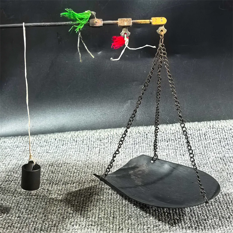 Handcrafted Copper Handheld Scale for Weighing Medicinal Herbs Traditional Chinese Old Collecting Small Weighing Instrument